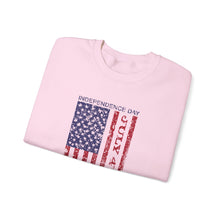 Load image into Gallery viewer, Independence Day USA Flag July 4th 2024 Unisex Heavy Blend™ Crewneck Sweatshirt
