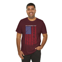 Load image into Gallery viewer, Independence Day July 4th 2024 USA Flag Unisex Jersey Short Sleeve Tee
