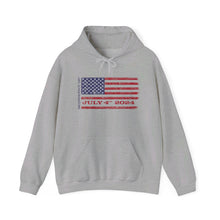 Load image into Gallery viewer, Independence Day July 4 2024 USA Flag Unisex Heavy Blend™ Hooded Sweatshirt
