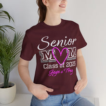 Load image into Gallery viewer, Senior Mom Class of 2025 Gage &amp; Trey Unisex Jersey Short Sleeve Tee
