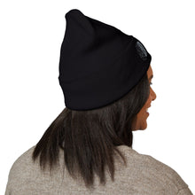 Load image into Gallery viewer, ISNR Classic Cuffed White or Black Beanie - Silver Embroidered
