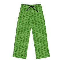 Load image into Gallery viewer, Kiss Me Im Irish St Pattys Day Womens Green Pajama Pants
