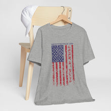 Load image into Gallery viewer, Independence Day July 4th 2024 USA Flag Unisex Jersey Short Sleeve Tee
