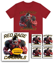 Load image into Gallery viewer, Cardinals Red Rage Personalized Unisex Tee
