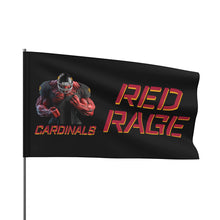 Load image into Gallery viewer, Cardinals Red Rage Personalized Flag Black
