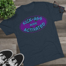 Load image into Gallery viewer, Kick Ass Mode Activated F Cancer Unisex Tri-Blend Crew Tee
