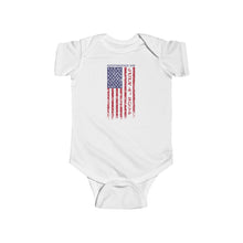 Load image into Gallery viewer, Independence Day July 4 2024 USA Flag Infant Fine Jersey Bodysuit
