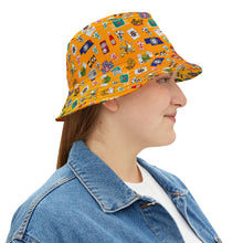 Load image into Gallery viewer, What’s Wild Colorful Retro Bucket Hat - Perfect for Game Nights &amp; Celebrations
