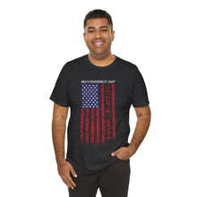 Load image into Gallery viewer, Independence Day July 4th 2024 USA Flag Unisex Jersey Short Sleeve Tee
