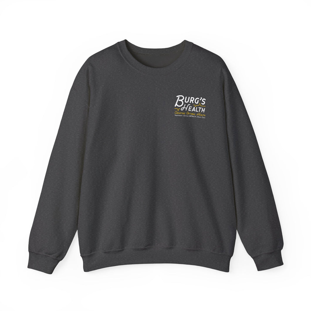 Health & Wellness Crewneck Sweatshirt | Burg's Health | Fitness Gift, Cozy Unisex Sweatshirt, Wellness Apparel, Motivational Wear