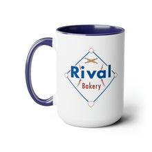 Load image into Gallery viewer, Rival Bakery Two-Tone Coffee Mugs, 15oz
