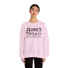 Load image into Gallery viewer, Health &amp; Wellness Crewneck Sweatshirt | Burg&#39;s Health | Fitness Gift, Cozy Unisex Sweatshirt, Wellness Apparel, Motivational Wear
