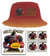 Load image into Gallery viewer, Cardinals Red Rage Personalized Bucket Hat (AOP)
