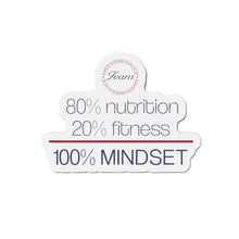 Load image into Gallery viewer, Team Awesomesauce 80% Nutrition 20% Fitness 100% Mindset Die-Cut Magnets
