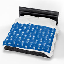 Load image into Gallery viewer, ISNR Cozy Velveteen Plush Blue Blanket
