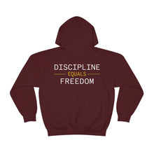 Load image into Gallery viewer, Health Coach Muscle Heart Barbell discipline equals freedom Unisex Heavy Blend™ Hooded Sweatshirt
