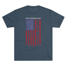 Load image into Gallery viewer, Independence Day USA Flag July 4th 2024 Unisex Tri-Blend Crew Tee
