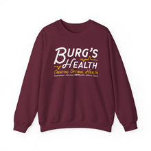 Load image into Gallery viewer, Health &amp; Wellness Crewneck Sweatshirt | Burg&#39;s Health | Fitness Gift, Cozy Unisex Sweatshirt, Wellness Apparel, Motivational Wear
