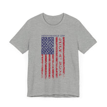 Load image into Gallery viewer, Independence Day July 4th 2024 USA Flag Unisex Jersey Short Sleeve Tee
