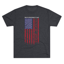 Load image into Gallery viewer, Independence Day USA Flag July 4th 2024 Unisex Tri-Blend Crew Tee
