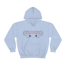 Load image into Gallery viewer, Health Coach Muscle Heart Barbell discipline equals freedom Unisex Heavy Blend™ Hooded Sweatshirt
