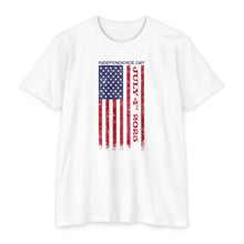 Load image into Gallery viewer, Independence Day USA Flag July 4th 2025 Unisex CVC Jersey T-shirt
