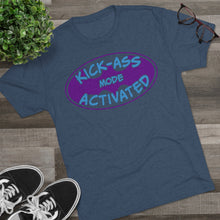 Load image into Gallery viewer, Kick Ass Mode Activated F Cancer Unisex Tri-Blend Crew Tee
