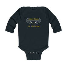 Load image into Gallery viewer, Health Coach In Training Muscle Infant Long Sleeve Bodysuit
