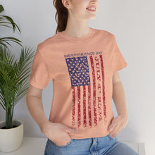 Load image into Gallery viewer, Independence Day July 4th 2024 USA Flag Unisex Jersey Short Sleeve Tee
