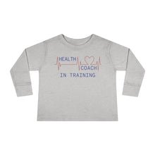 Load image into Gallery viewer, Health Coach in Training heartbeat Toddler Long Sleeve Tee
