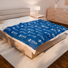 Load image into Gallery viewer, ISNR Cozy Velveteen Plush Blue Blanket
