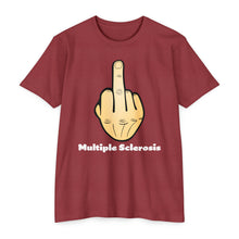 Load image into Gallery viewer, Middle Finger Multiple Sclerosis Unisex CVC Jersey T-shirt
