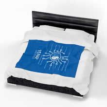 Load image into Gallery viewer, ISNR Neuroregulation Disciplines Cozy Velveteen Plush Blue Blanket
