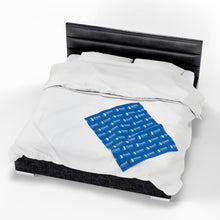 Load image into Gallery viewer, ISNR Cozy Velveteen Plush Blue Blanket
