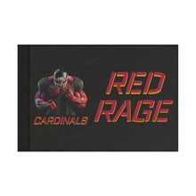 Load image into Gallery viewer, Cardinals Red Rage Personalized Flag Black
