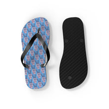 Load image into Gallery viewer, Independence Day Peace Fingers USA Flag Flip Flops
