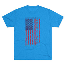 Load image into Gallery viewer, Independence Day USA Flag July 4th 2024 Unisex Tri-Blend Crew Tee
