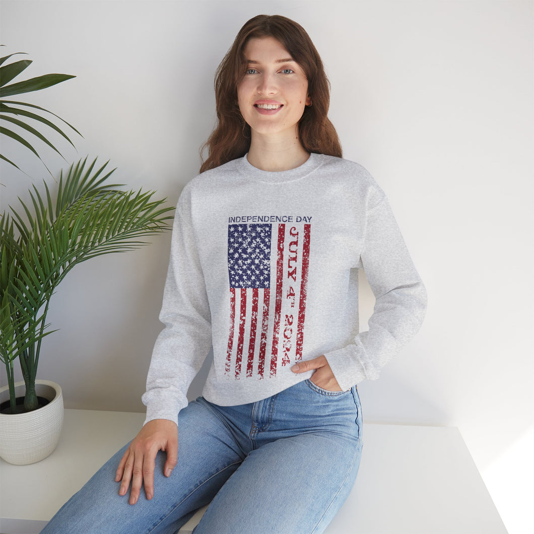 Independence Day USA Flag July 4th 2024 Unisex Heavy Blend™ Crewneck Sweatshirt