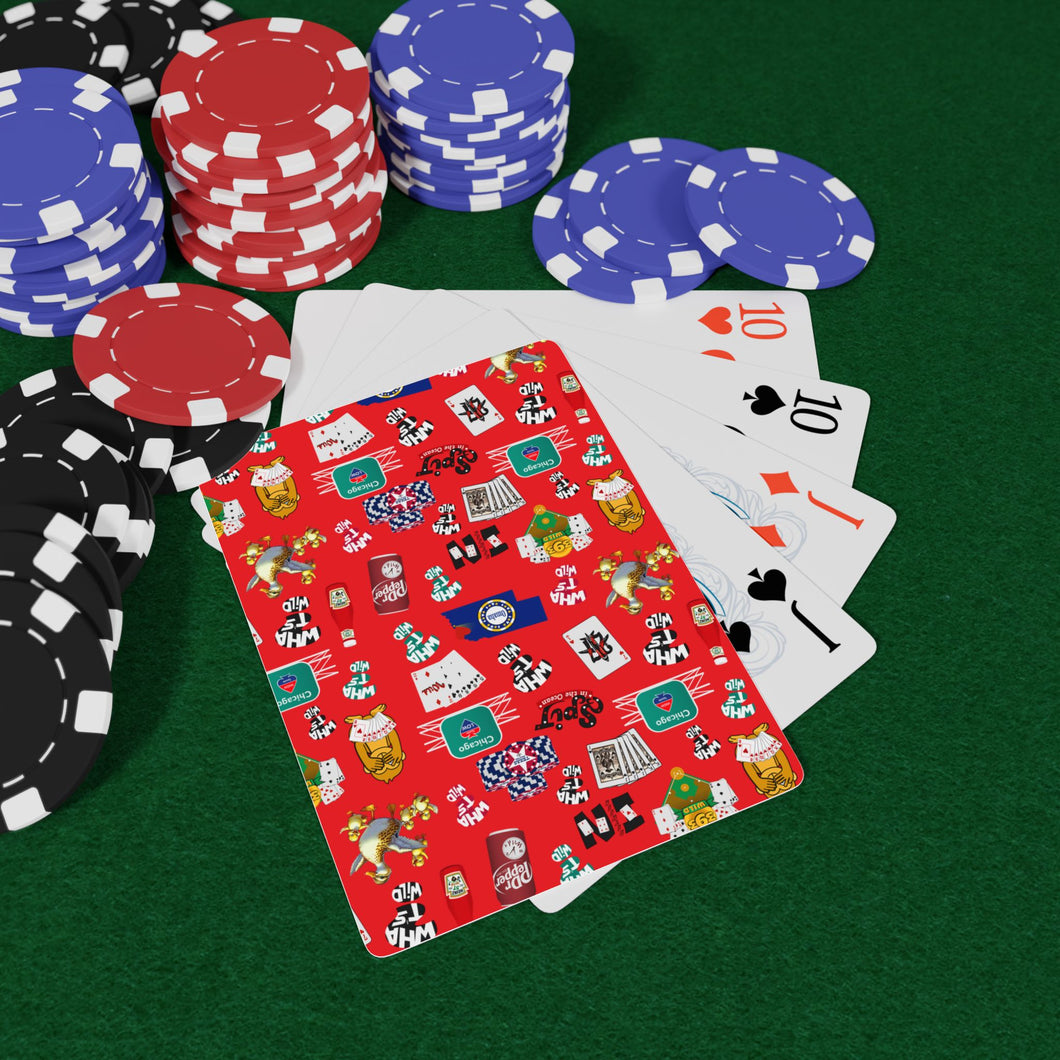 What’s Wild Red Fun Poker Playing Cards - Perfect for Game Nights and Parties!