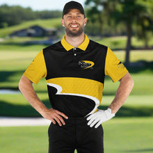 Load image into Gallery viewer, Bogey Brothers Black Gold &amp; White Polo Shirt - AOP
