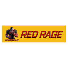 Load image into Gallery viewer, Cardinals Red Rage Personalized Yellow Bumper Stickers
