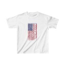 Load image into Gallery viewer, Independence Day July 4 2024 USA Flag Kids Heavy Cotton™ Tee
