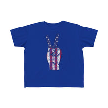 Load image into Gallery viewer, Independence Day USA Peace Fingers Toddler&#39;s Fine Jersey Tee
