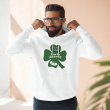 Load image into Gallery viewer, I’m Not Irish Kiss Me Anyway St Patricks Day Three-Panel Fleece Hoodie
