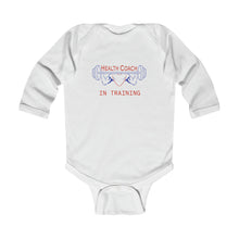 Load image into Gallery viewer, Health Coach In Training Muscle Infant Long Sleeve Bodysuit
