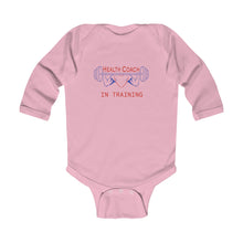 Load image into Gallery viewer, Health Coach In Training Muscle Infant Long Sleeve Bodysuit
