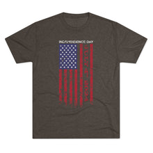 Load image into Gallery viewer, Independence Day USA Flag July 4th 2024 Unisex Tri-Blend Crew Tee
