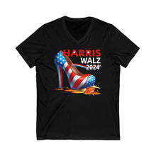 Load image into Gallery viewer, Harris Walz 2024 Unisex Jersey Short Sleeve V-Neck Tee
