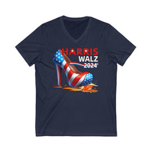 Load image into Gallery viewer, Harris Walz 2024 Unisex Jersey Short Sleeve V-Neck Tee
