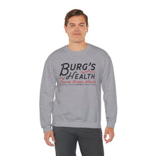 Load image into Gallery viewer, Health &amp; Wellness Crewneck Sweatshirt | Burg&#39;s Health | Fitness Gift, Cozy Unisex Sweatshirt, Wellness Apparel, Motivational Wear
